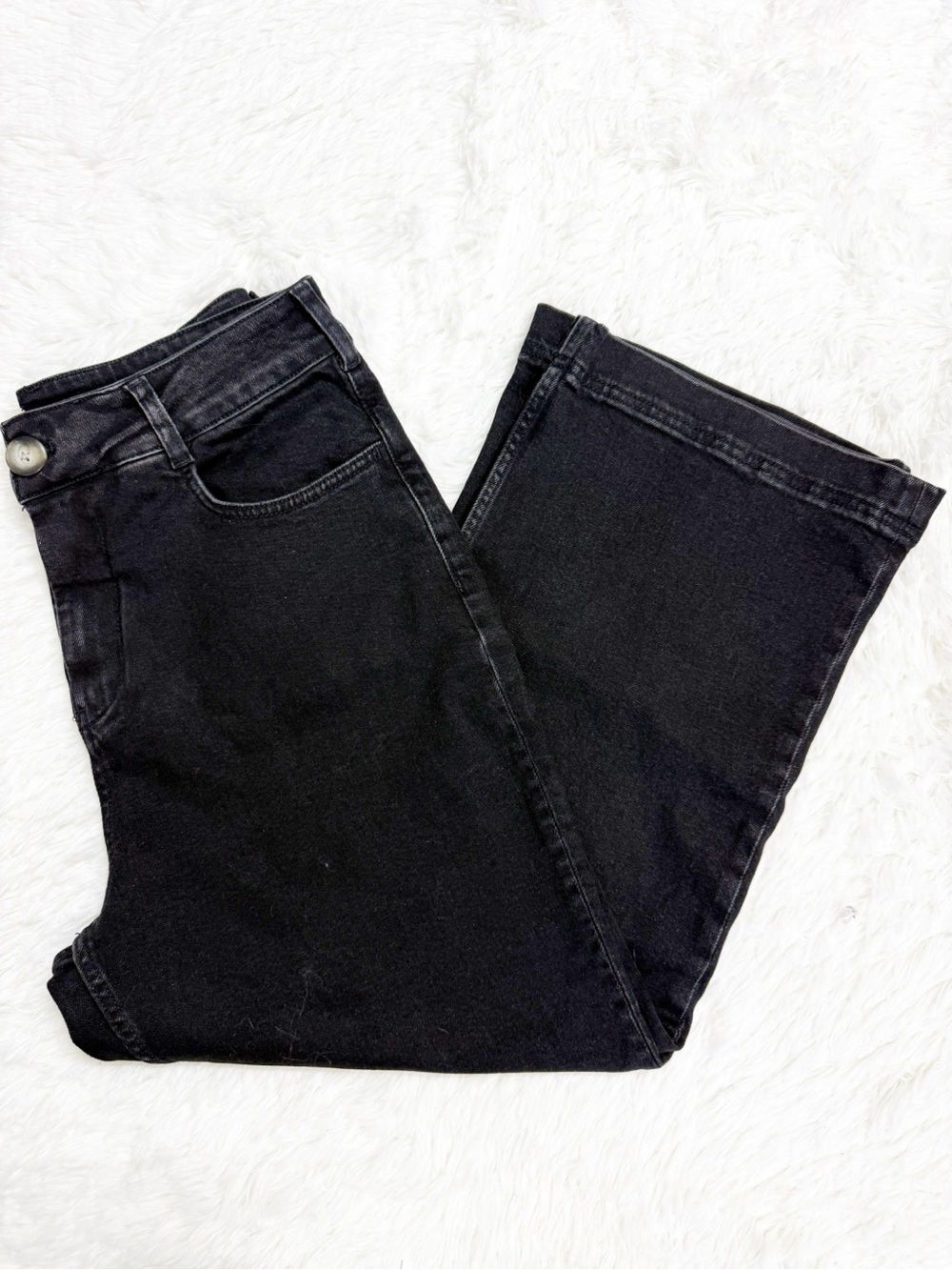 Pilcro The Skipper High-Rise Wide Leg Pants Black Size 30 Anthropologie